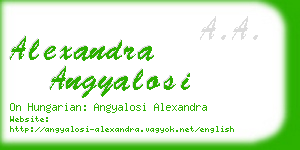 alexandra angyalosi business card